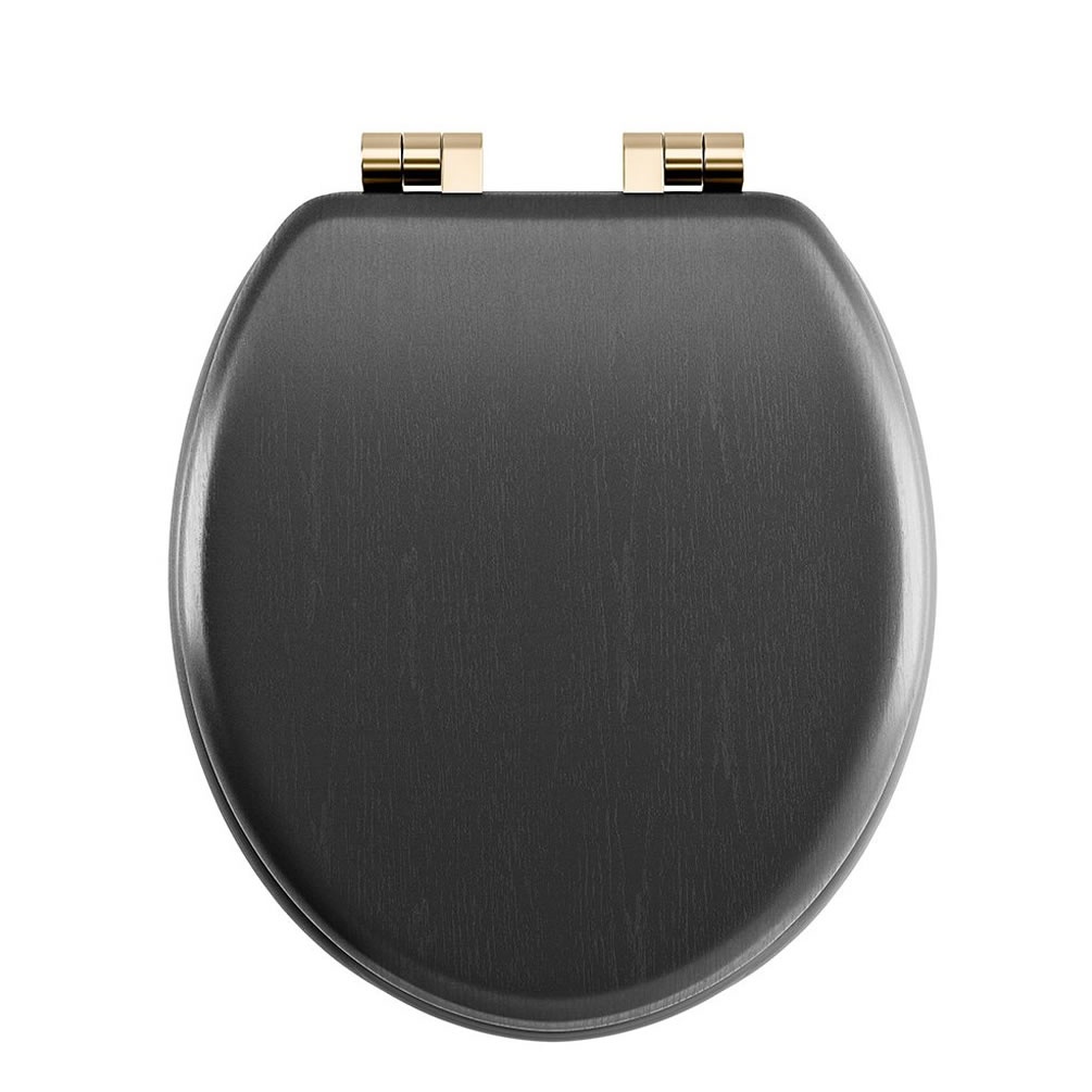 Imperial Lichfield Matt Black Grained Soft Close Seat
