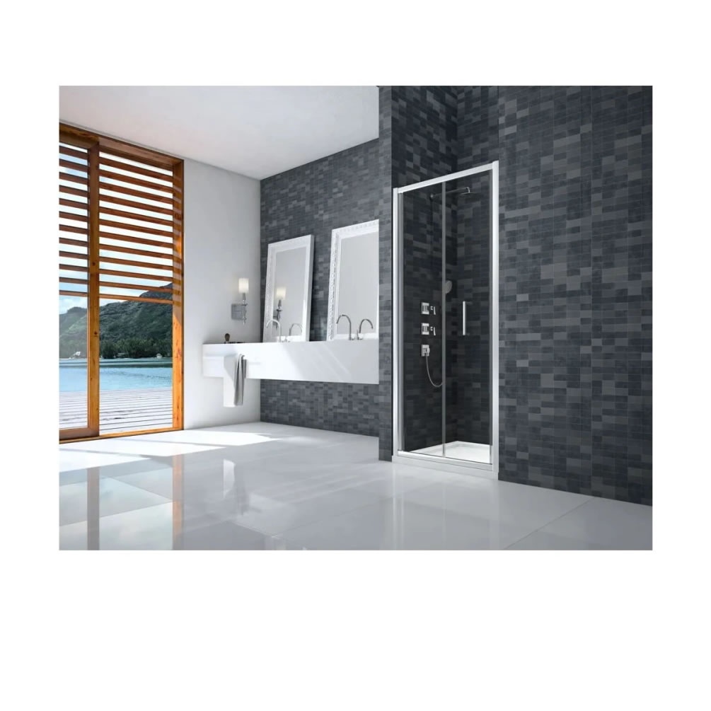 Lifestyle image of Merlyn Ionic Essence Framed 900mm Bifold Shower Door