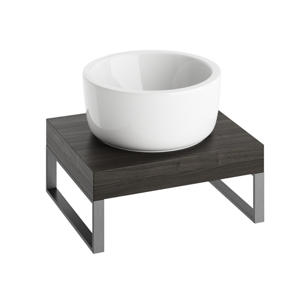 Product Cut out image of the Abacus Concept Cloud Lava 500mm Shelf with Anthracite Towel Hangers