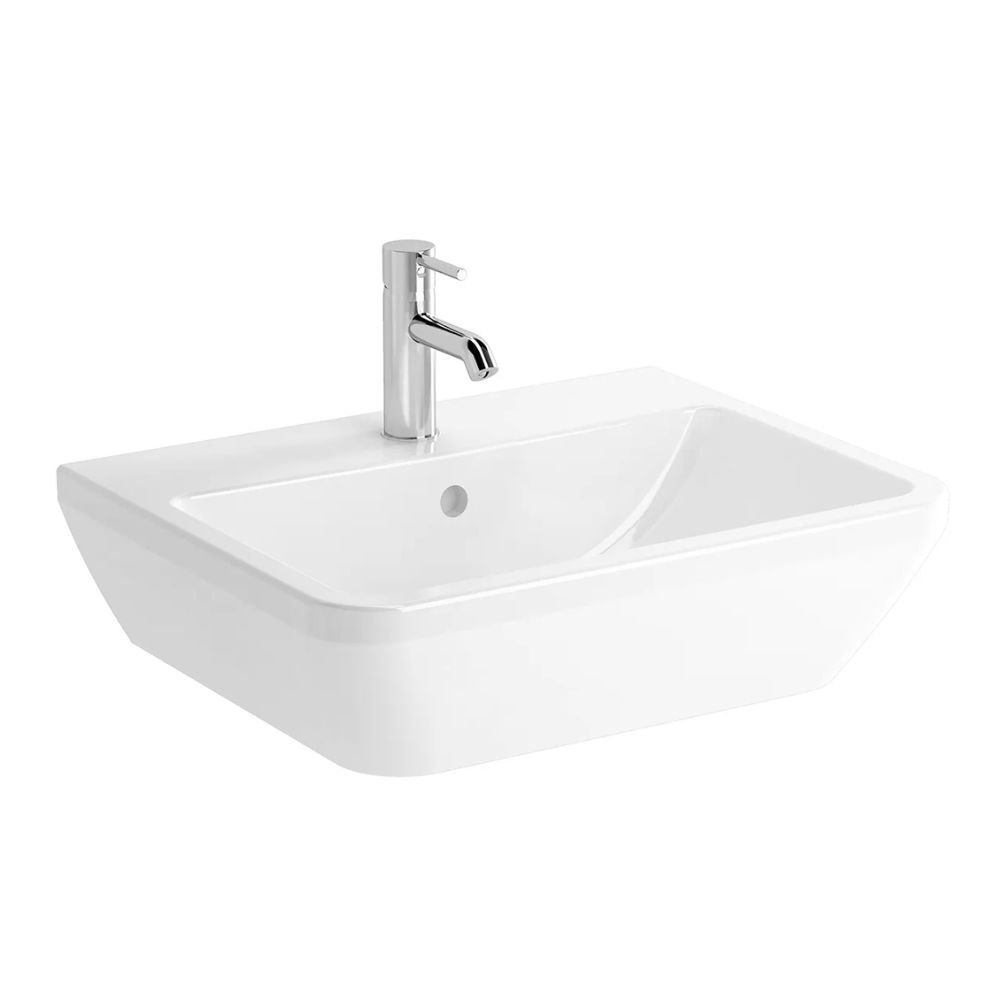 VitrA Integra Rectangular 600mm x 470mm Wall Hung Basin Cut Out