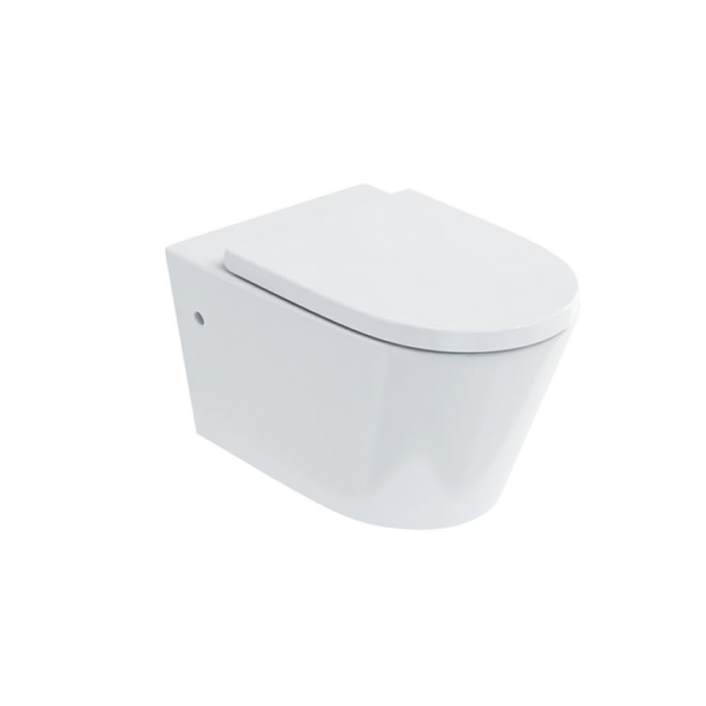 Britton Bathrooms Sphere Rimless Wall Hung WC & Seat