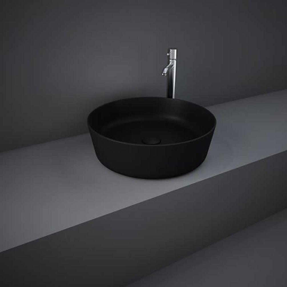 Photo Of RAK Feeling Matt Black 420mm Round Countertop Basin