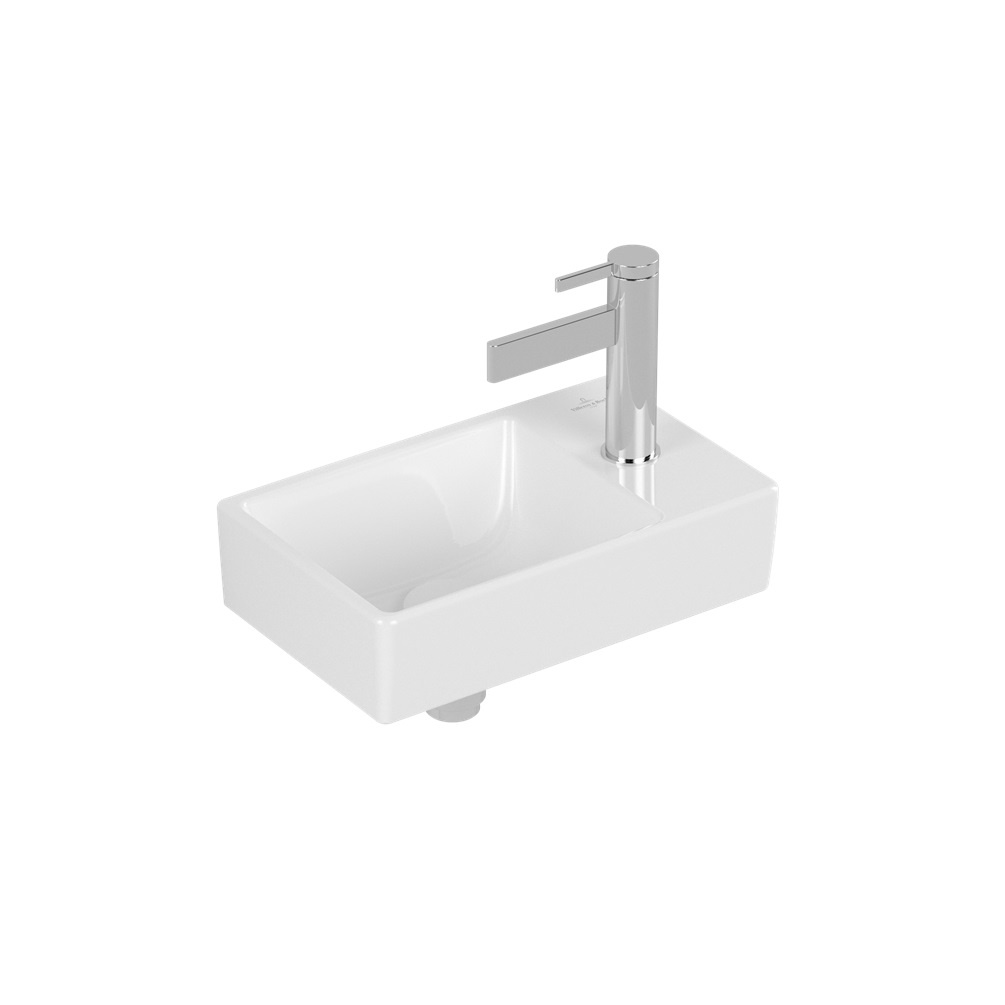 Product cut out image of Villeroy and Boch Avento 360mm Handwashbasin left hand basin - tap on right, left angle view 43003L01