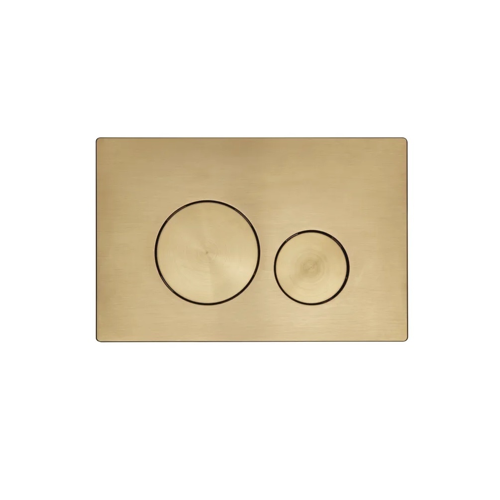 Product cut out image of Tavistock Circles Brushed Brass Dual Flush Plate TR9037