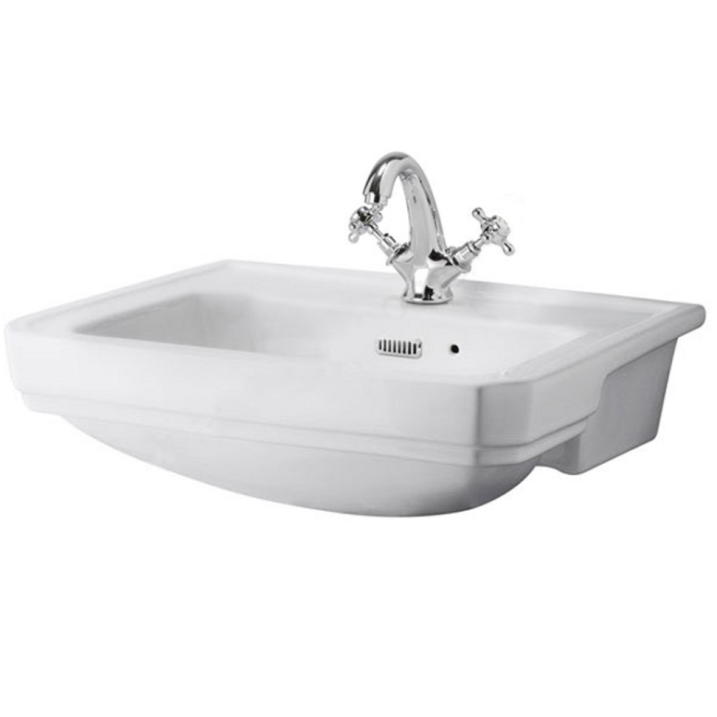 Product cut out image of Bayswater Fitzroy 560mm Semi Recessed Basin with 1 Tap Hole BAYC026