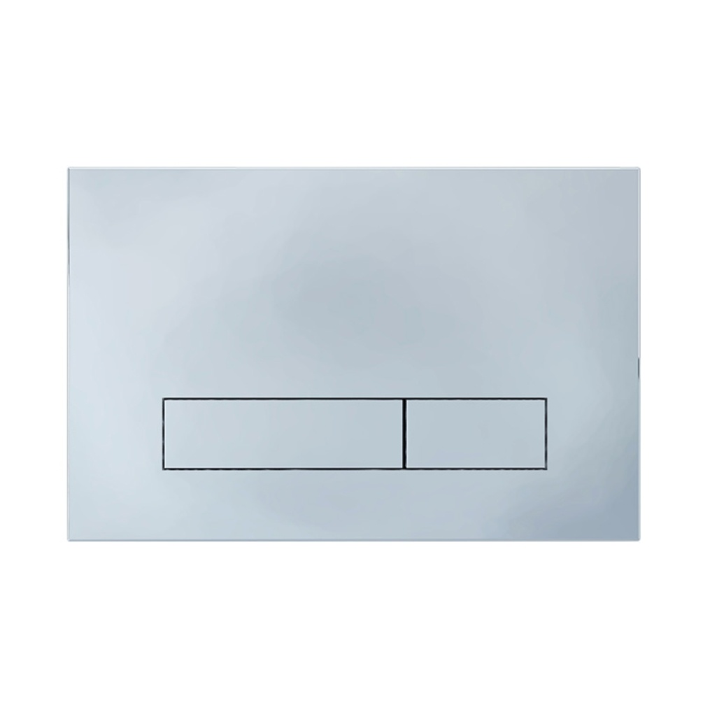 Imex Chrome ABS Square Button Dual Flush Plate Cut out