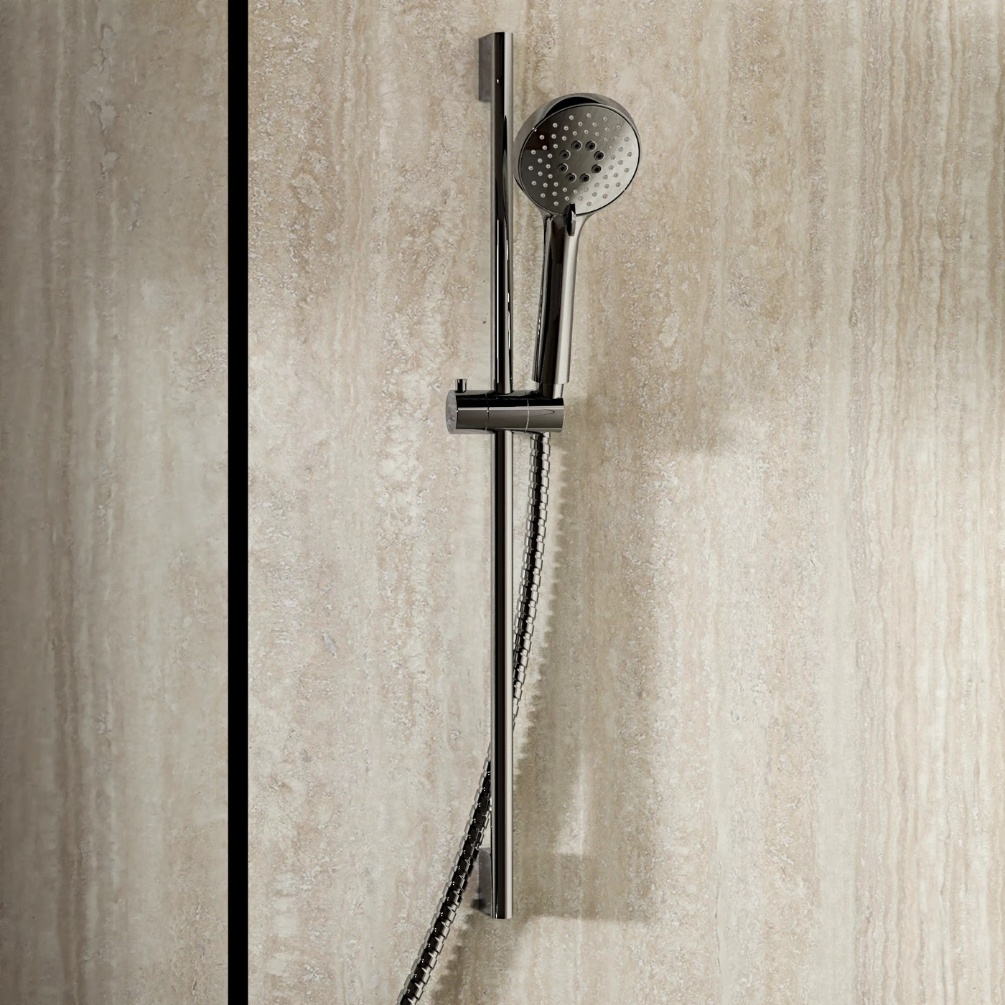 Crosswater Chrome Riser Rail Shower Kit with Outlet Lifestyle