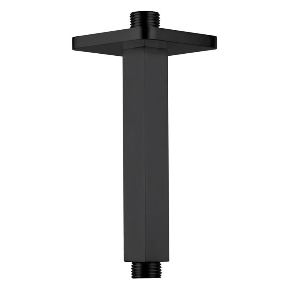 JTP Hix Matt Black 150mm Ceiling Shower Arm