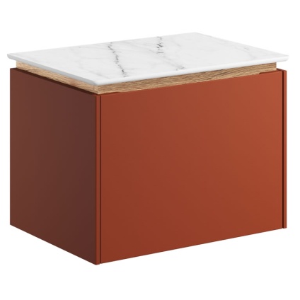 Cutout image of Crosswater Mada 500mm Soft Clay Wall-Hung Vanity Unit & Worktop
