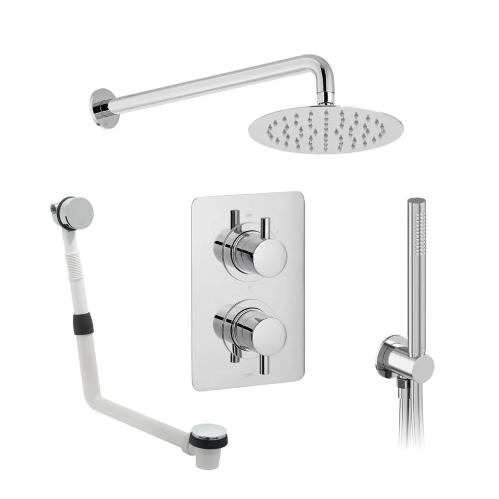 Cutout image of Vado Celsius 3 Outlet 2 Handle Thermostatic Shower Set