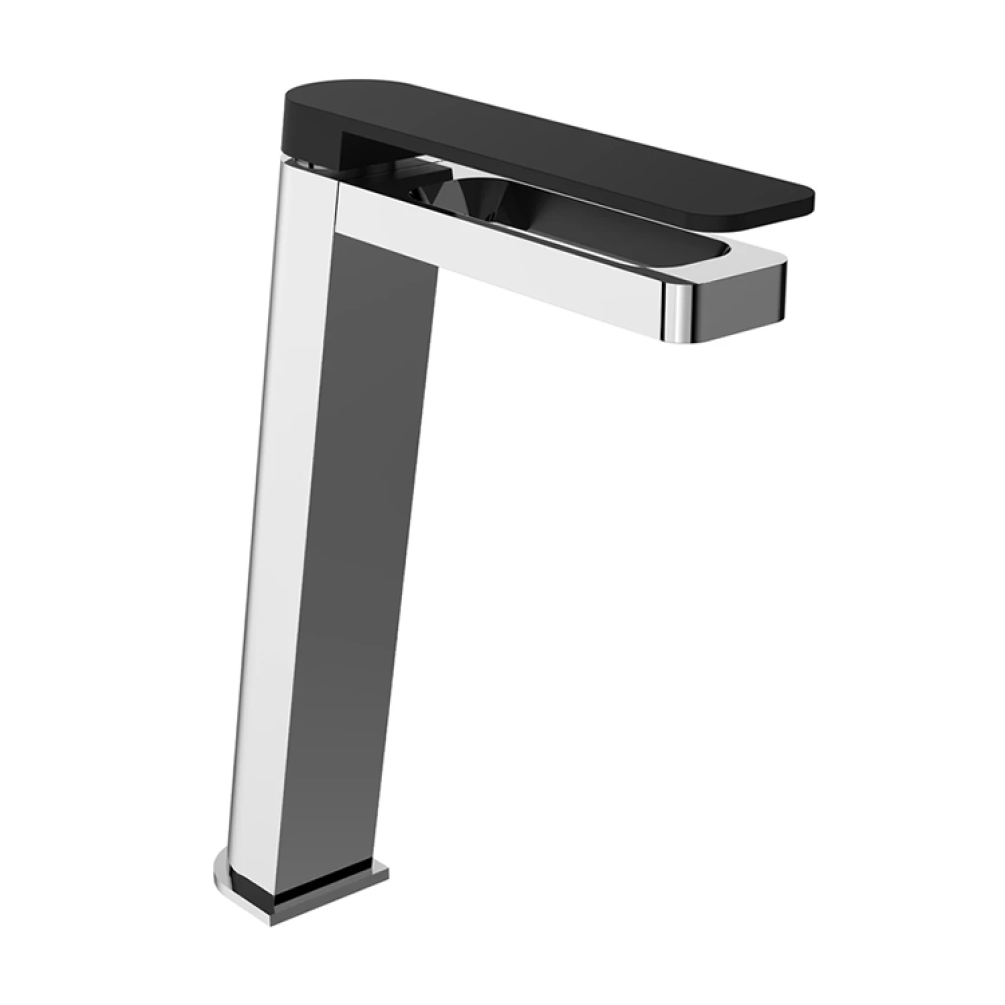 Photo of JTP Axel Chrome & Matt Black Tall Basin Mixer Cutout