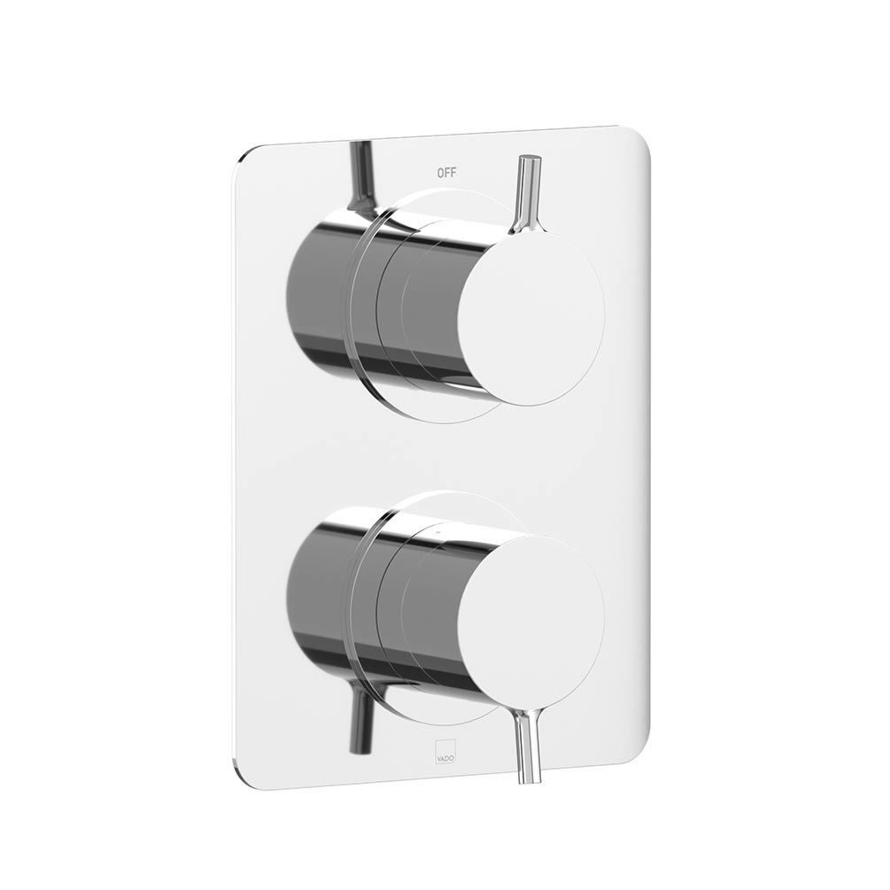 Vado Safari Lever Chrome Thermostatic Shower Valve - 2 Outlet 2 Handle