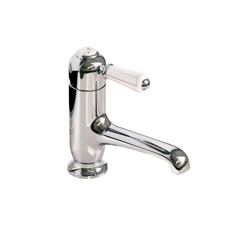 Burlington Chelsea Regent Chrome Straight Mono Basin Mixer Cutout Image