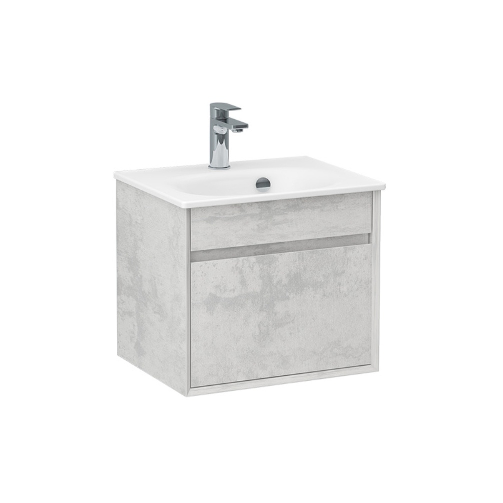 Imex Alma Natural Stone 500mm Wall Mounted Single Drawer Vanity Unit Cut Out