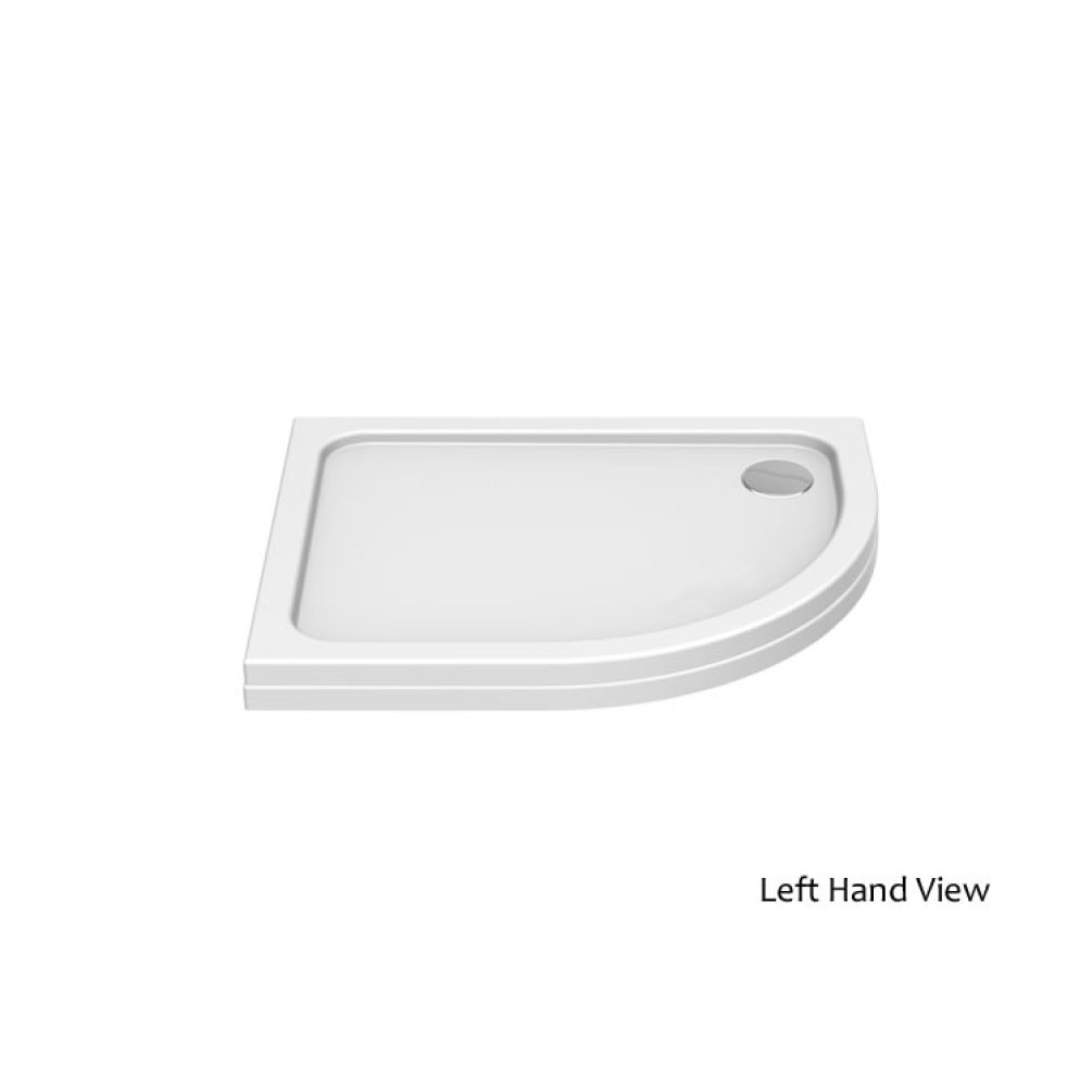 Kudos KStone 900mm x 760mm Offset Quadrant Shower Tray Left Hand Image