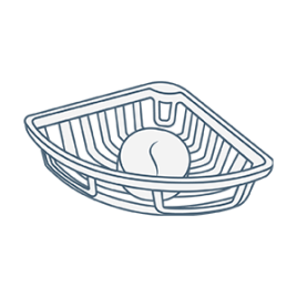 iconography image of a soap holder including soap basket, soap dispensers and soap boxes/storage