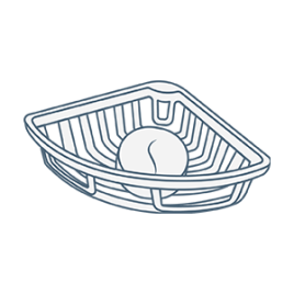 iconography image of a soap holder including soap basket, soap dispensers and soap boxes/storage