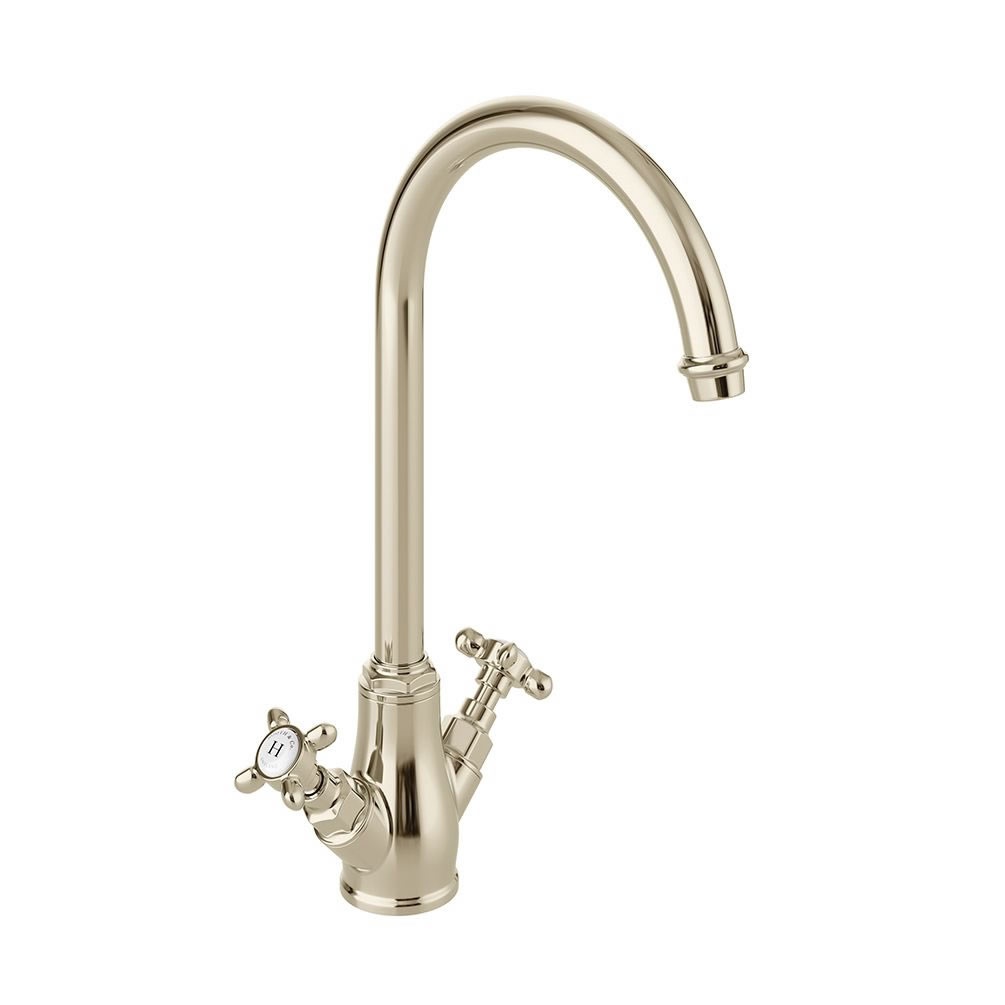 Booth & Co. Axbridge Cross Nickel Kitchen Mixer