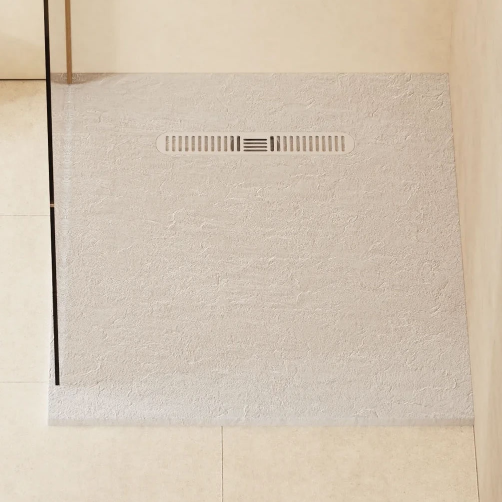 Lifestyle image of Crosswater Vito 1000mm x 800mm Matt White Anti-Slip Rectangular Shower Tray