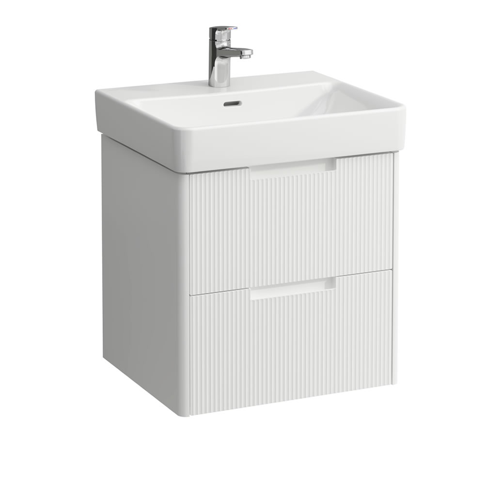 Cutout image of Laufen Juna Matt White 550mm Wall-Hung Vanity Unit & Basin