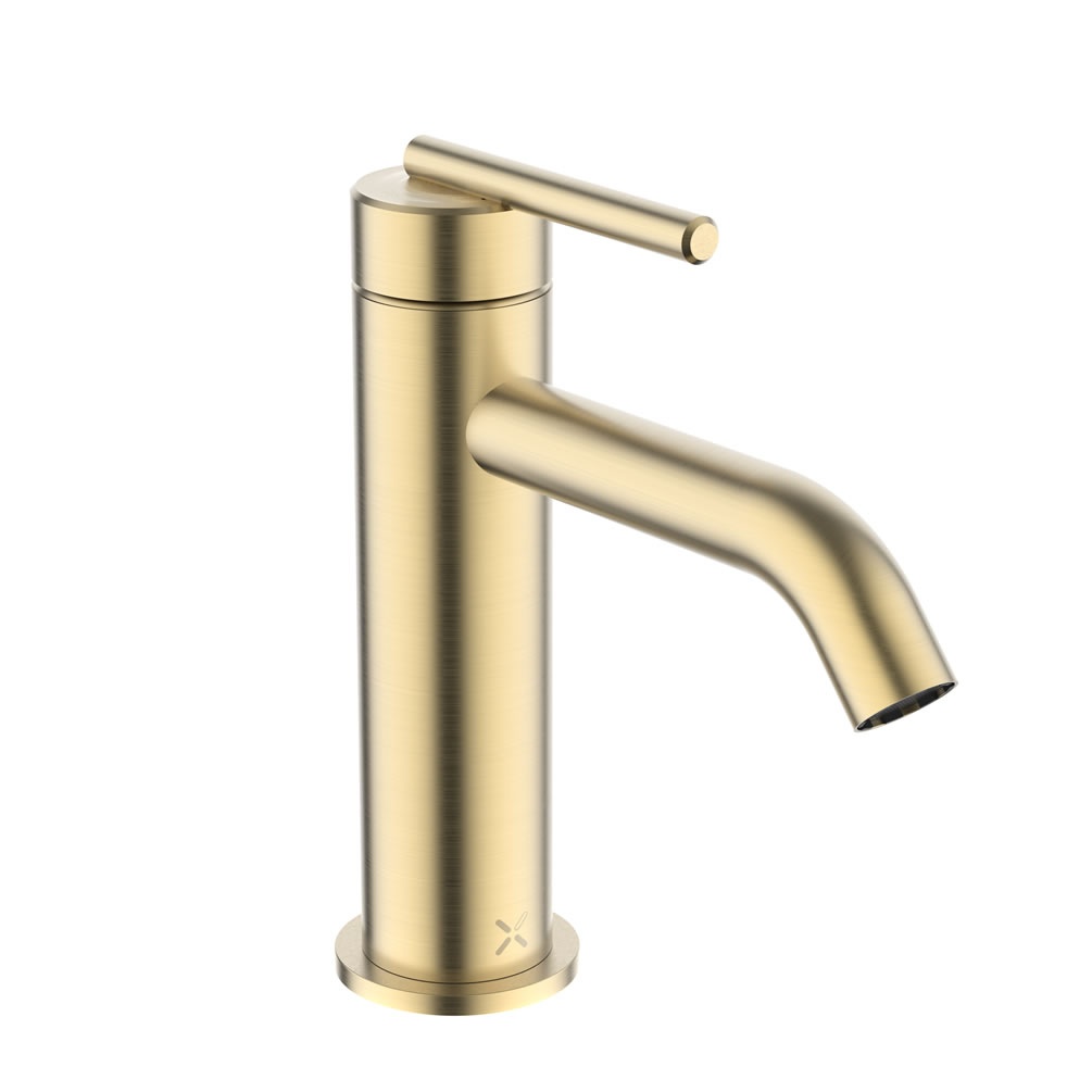 Cutout image of Crosswater 3ONE6 Lever 316 Brushed Brass Basin Monobloc
