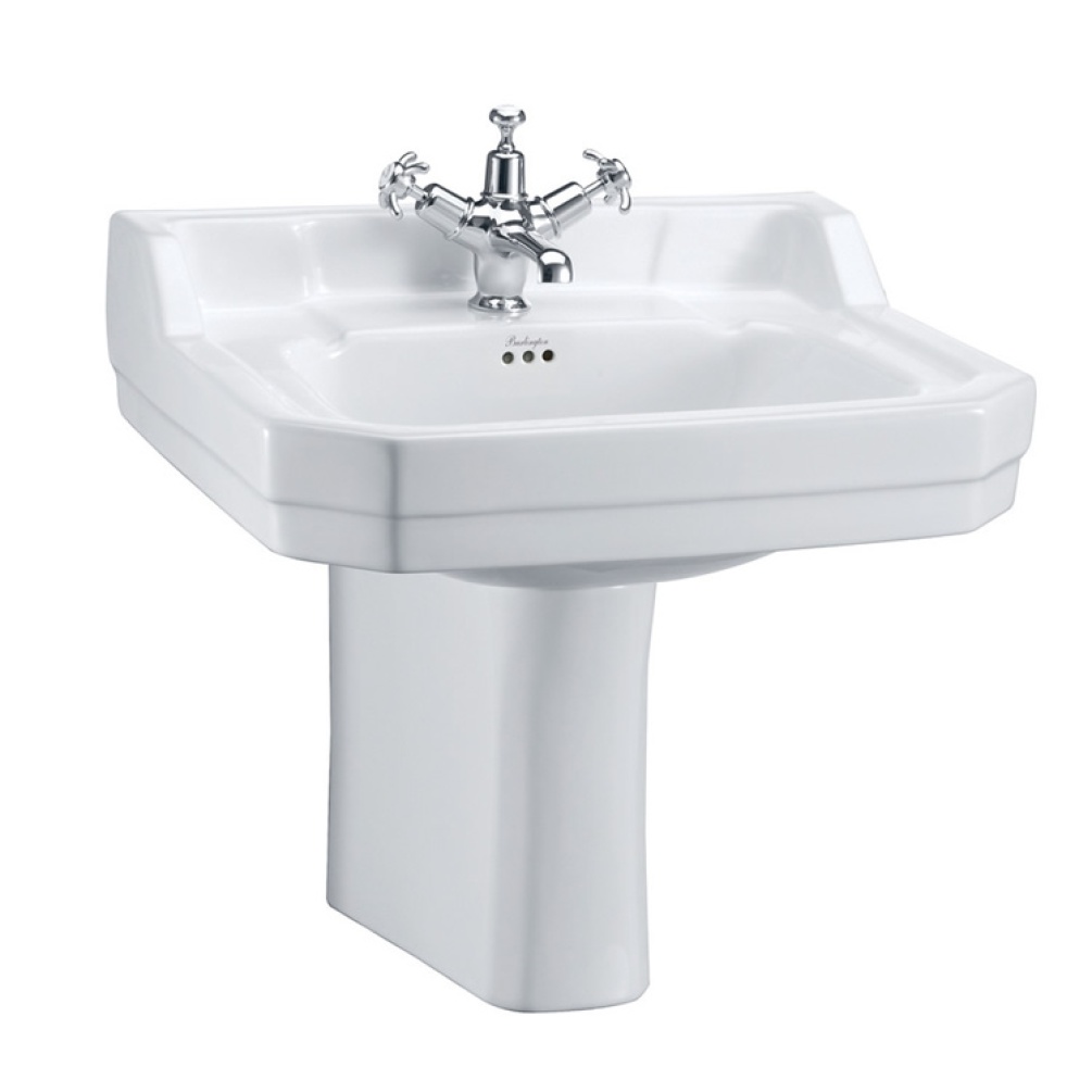 Product Cut out image of the Burlington Edwardian 560mm Basin & Semi Pedestal
