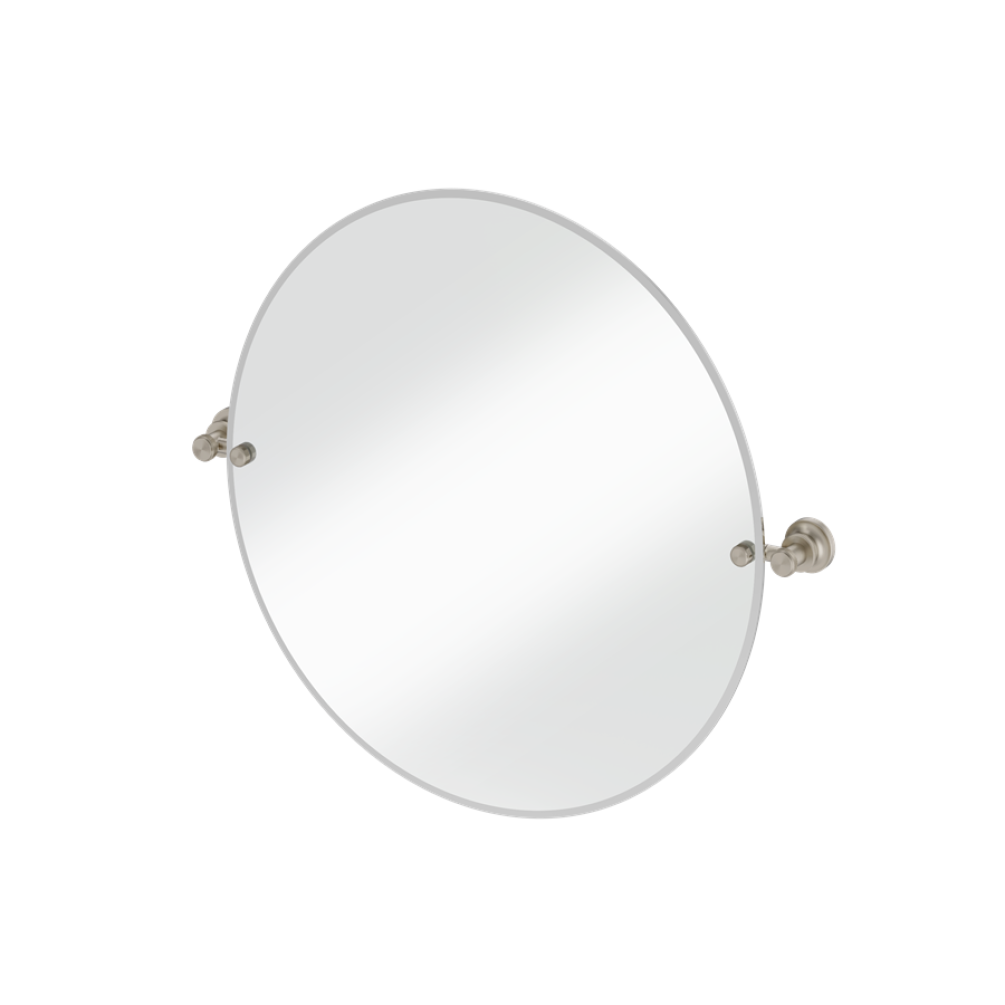 Burlington Brushed Nickel Round 600mm Mirror With 1909 Fixings