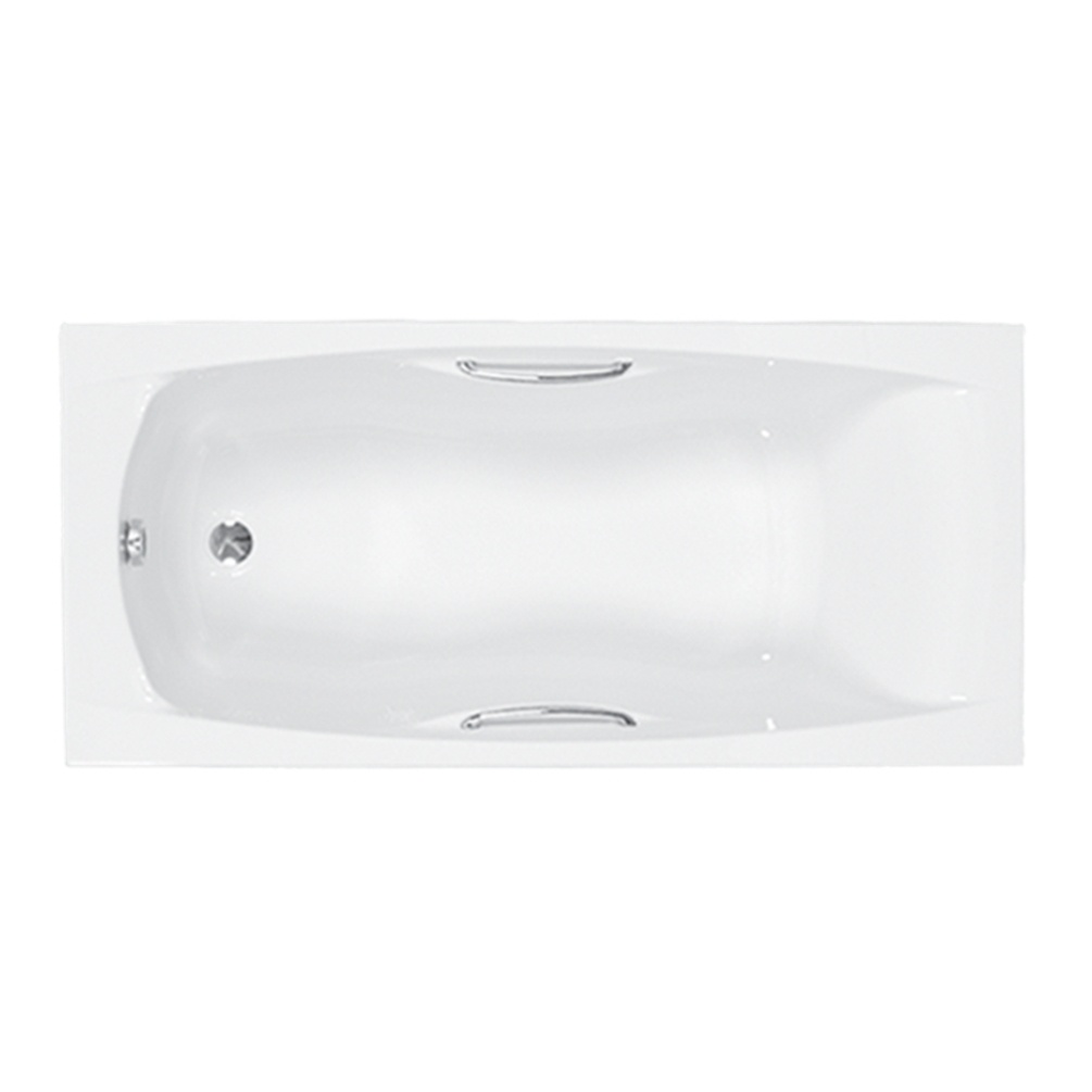 Product cut out image of the Carron Imperial TG 1800mm x 750mm Single Ended Carronite Bath with Twin Grips
