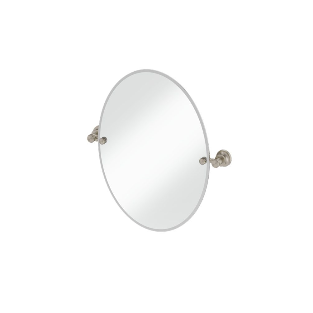 Burlington Oval Mirror With 1909 Brushed Nickel Fixings