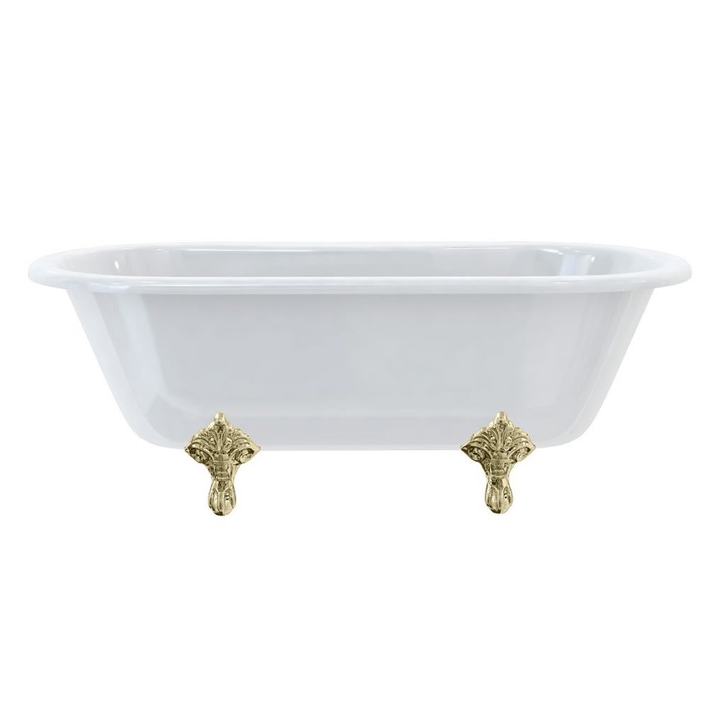 Burlington Windsor 1700mm Freestanding Bath With Gold Traditional Feet