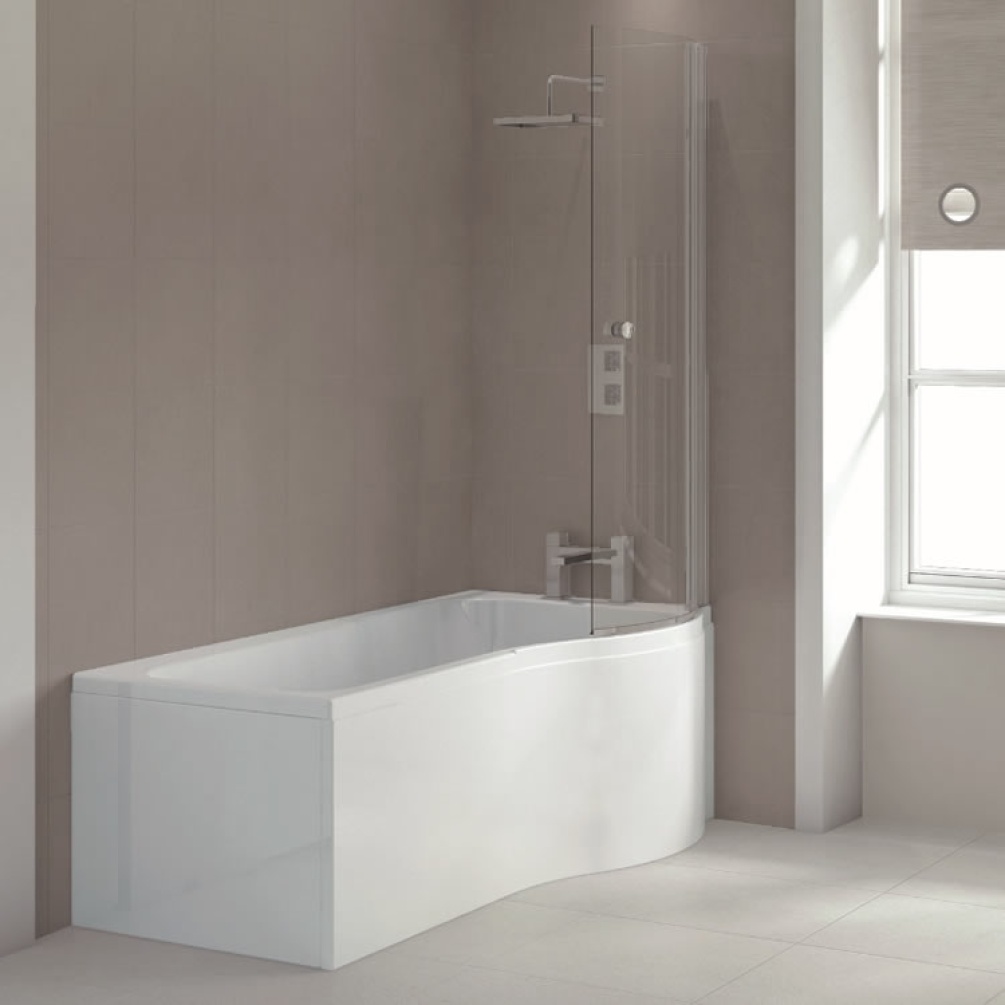 Sommer P Shaped 1700mm Shower Bath