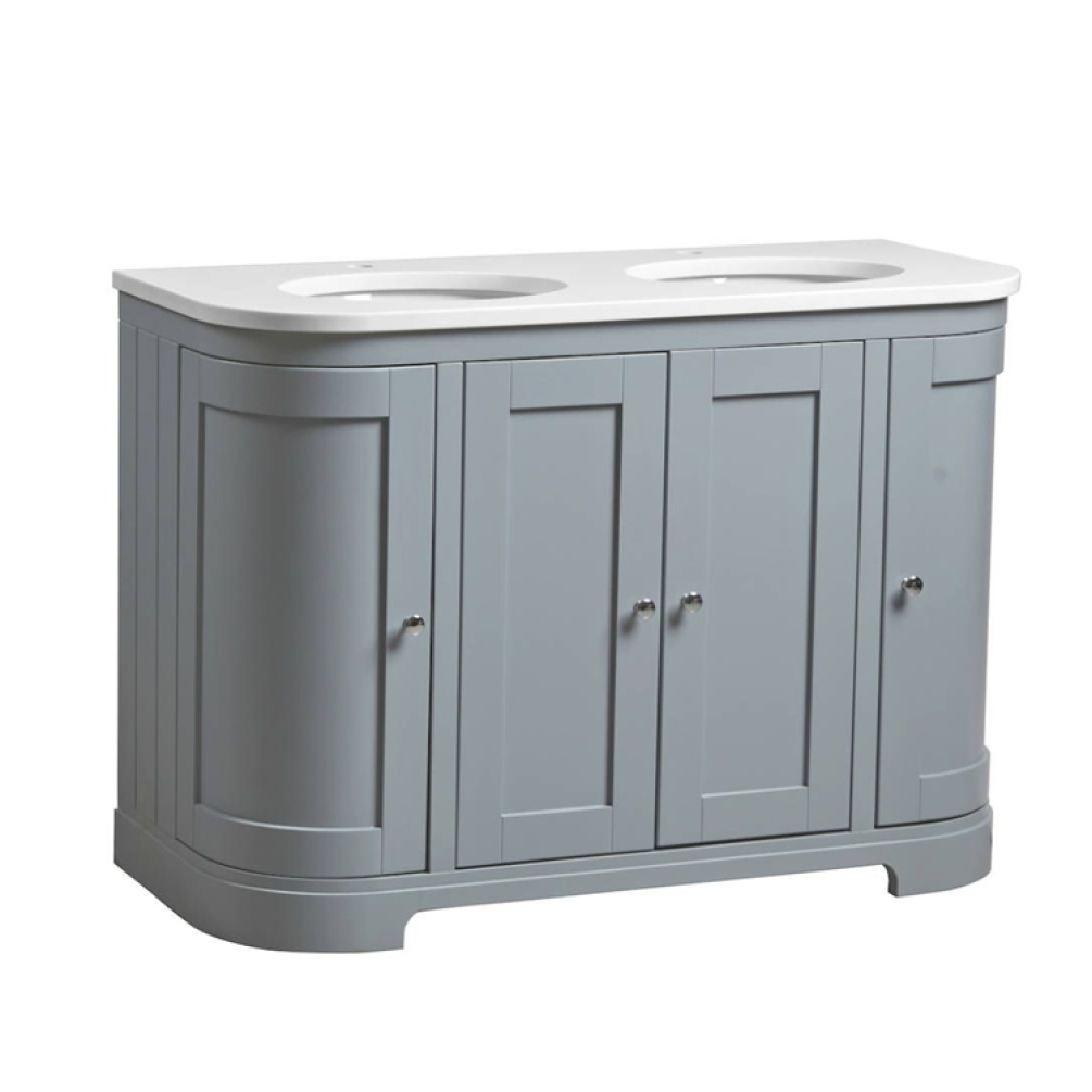 Tavistock Lansdown 1200mm Curved Underslung Double Basin Vanity Unit & Worktop