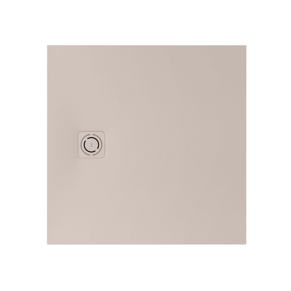 Cut out image of the Roca Terran-N Stonex 800mm Beige Square Shower Tray with Waste