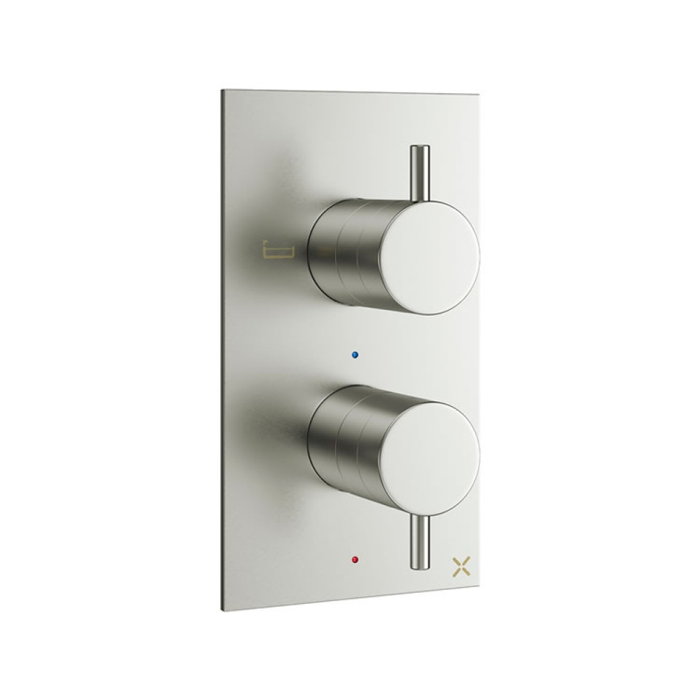 Crosswater MPRO Brushed Stainless Steel Thermostatic Bath Shower Valve - Image 1
