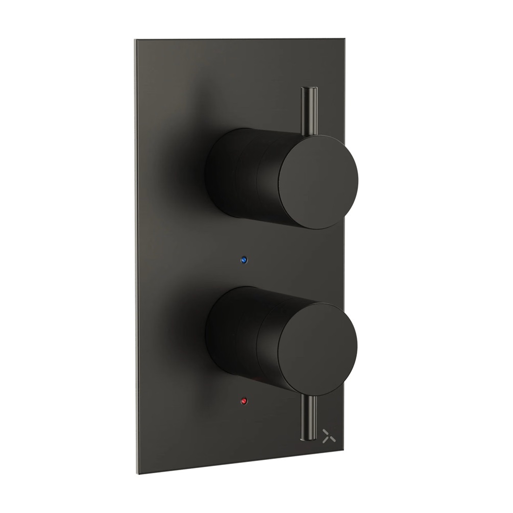 Crosswater MPRO Matt Black Thermostatic Shower Valve - Image 1