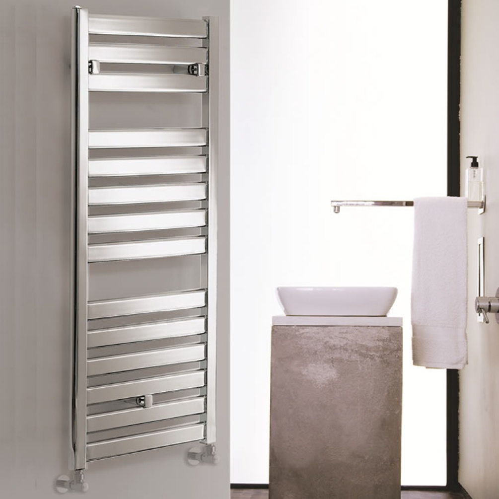 Lifestyle image of Lazzarini Capri Chrome Towel Radiator