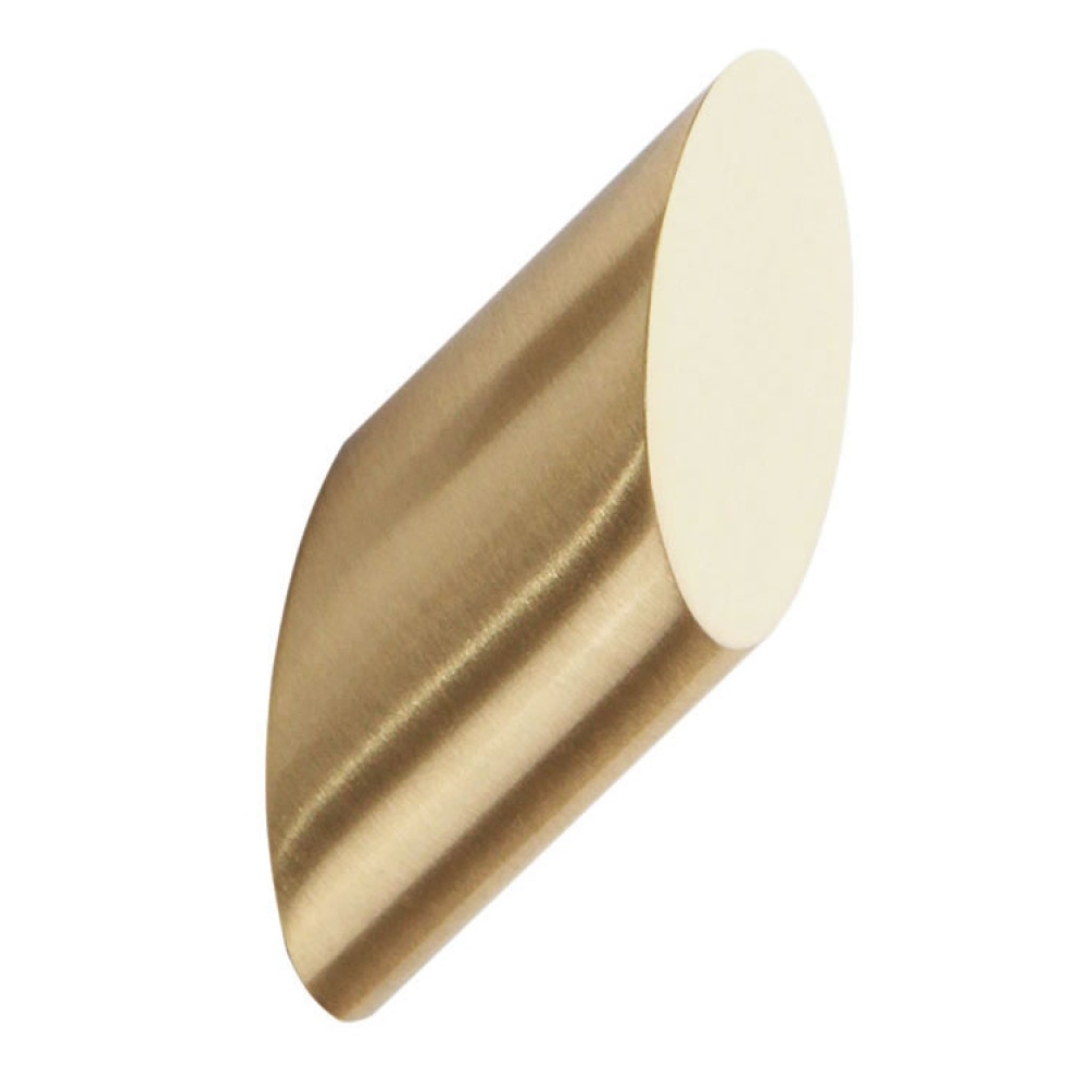 Cutout image of Origins Living Cassidy Hook brushed brass.