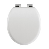 Imperial Lichfield White Smooth Soft Close Seat With Chrome Hinges