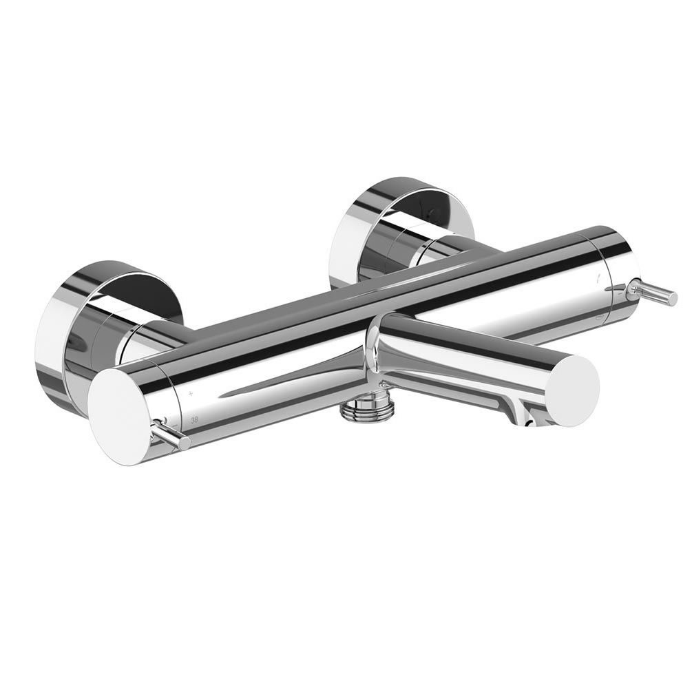 Vado Safari Lever Chrome Exposed Thermostatic Wall Mounted Bath Shower Mixer