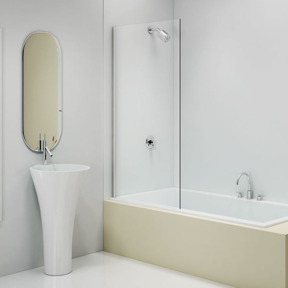 Merlyn MB14 Fixed Square Panel Bath Screen