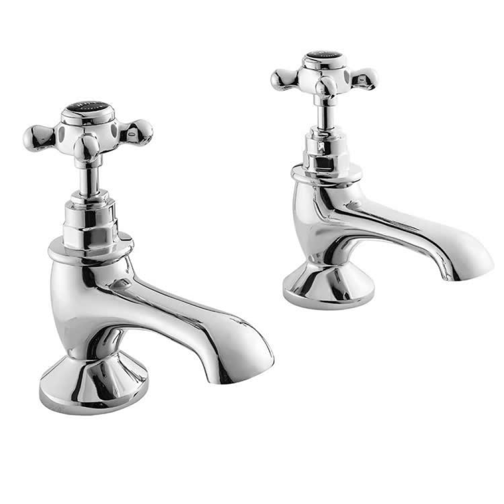 Photo of Bayswater Crosshead Black & Chrome Bath Taps