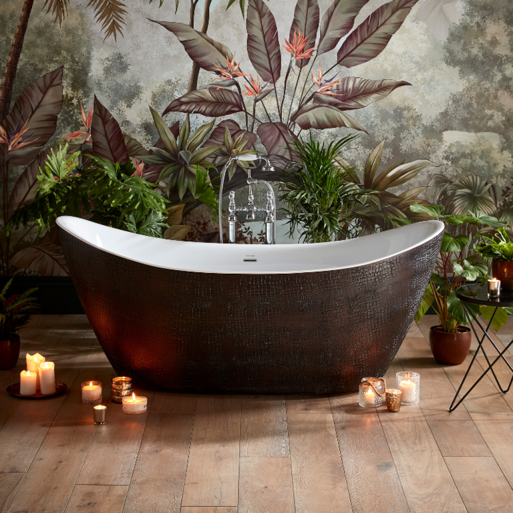 Photo of Heritage Alderley Mock Croc Skin Effect Freestanding Bath - Image 1