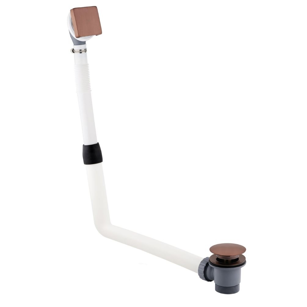 JTP Hix Brushed Bronze Click-Clack Bath Waste Cut Out