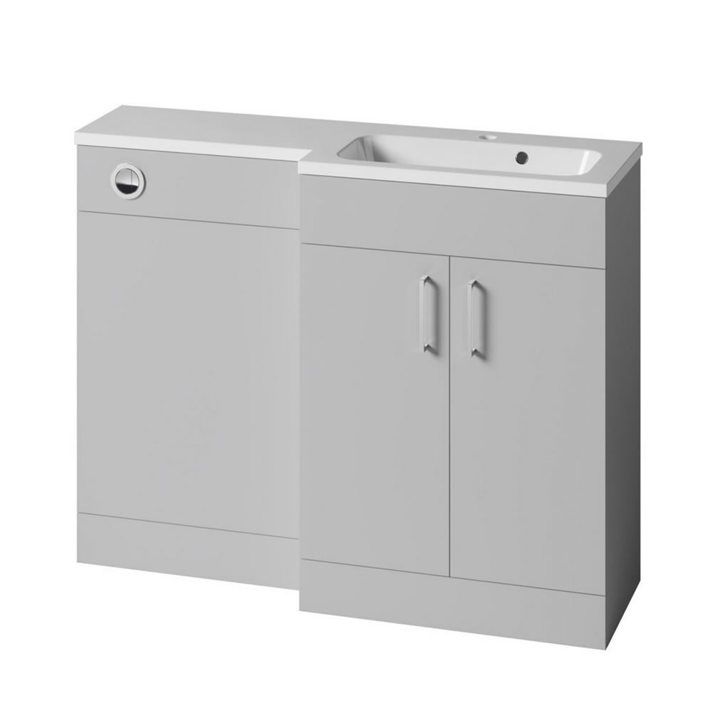 Tavistock Nexus 1100mm Gloss Light Grey Vanity Unit & Basin Combination - Right Hand Version
