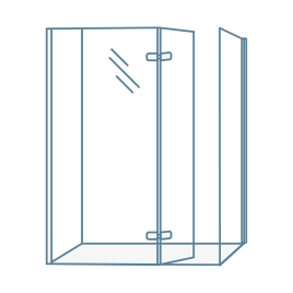 iconography image of a walk in shower enclosure