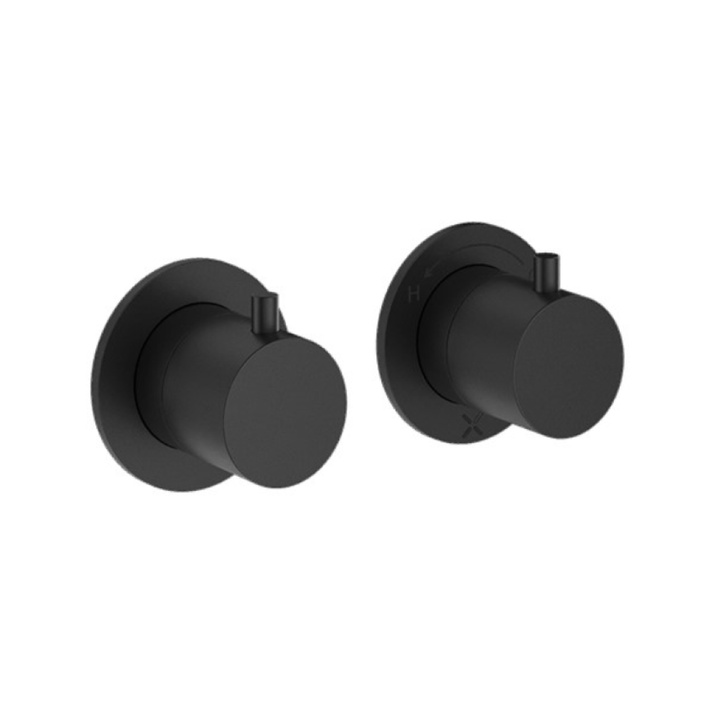 Crosswater Module Matt Black 2 Handle Shower Valve & Trimset