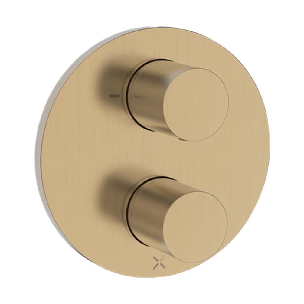 Crosswater Lazo Brushed Brass Crossbox 2 Outlet Multi Flow Shower Valve