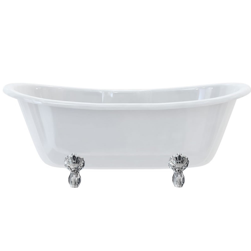 Burlington Bateau Freestanding Bath With Chrome Claw Feet