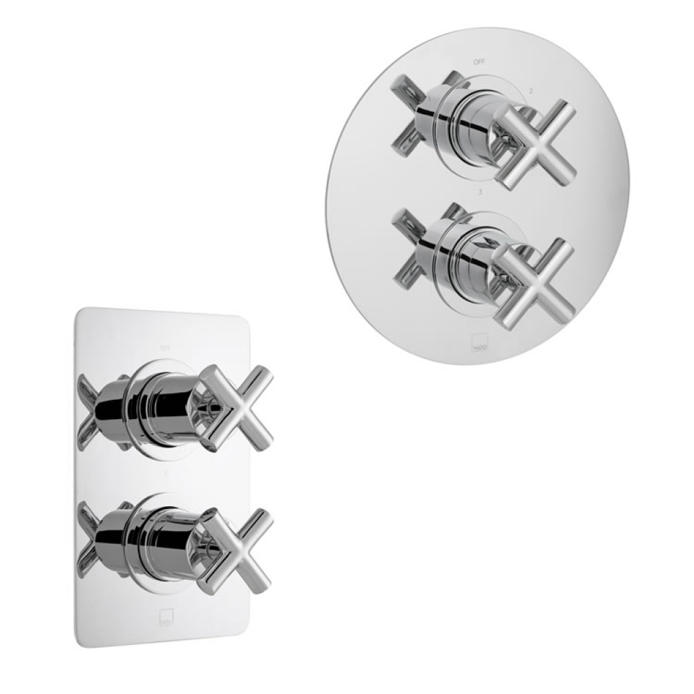 Cutout image of Vado Elements Triple Outlet Thermostatic Shower Valve
