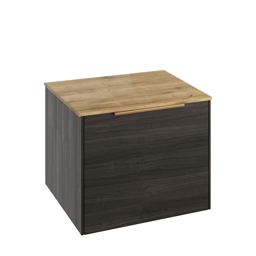 Abacus Concept Sit On Lava 550mm Vanity Unit - Oak Countertop